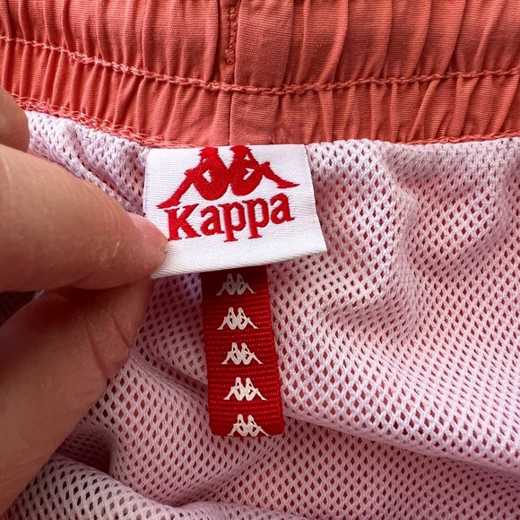 Kappa Shorts Womens Small Pink 100% Nylon Mesh Built in Brief Drawstring Waist - Picture 3 of 16